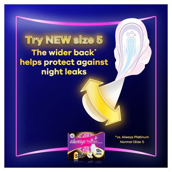 Always Platinum Day&Night Sanitary Towels With Wings 16 Pads