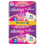 Always Platinum Night Sanitary Towels Wings Size 3   16 per pack