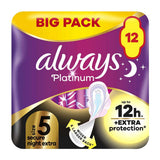 Always Platinum Secure Night Extra (Size 5) Sanitary Towels With Wings 12 Pads