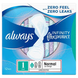 Always Sanitary Towels Infinity Normal (Size 1) Wings   12 per pack