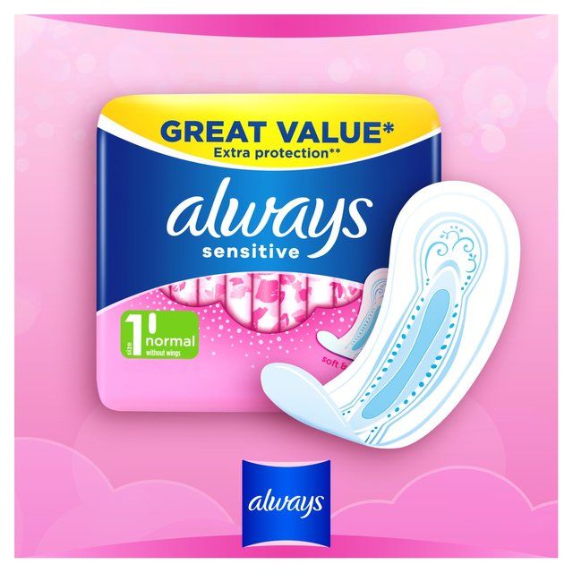 Always Sanitary Towels Sensitive Normal (Size 1)   16 per pack