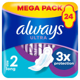 Always Ultra Sanitary Towels Long with Wings, Size 2 x24