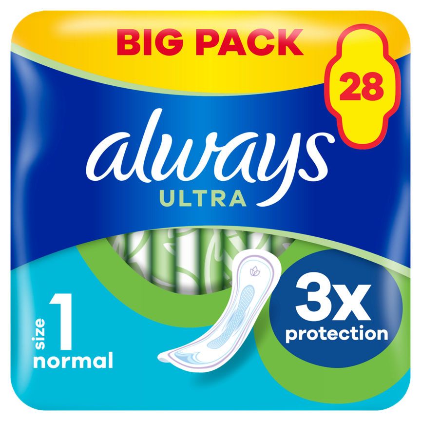 Always Ultra Sanitary Towels Normal (Size 1) x 28 Pads