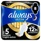 Always Ultra Sanitary Towels Secure Night Extra   8 per pack