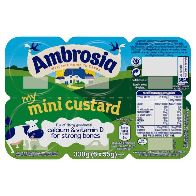 Ambrosia My Mini Custard Pots   6 x 55g