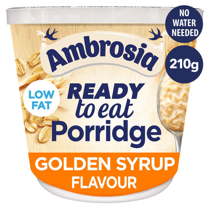 Ambrosia Ready to Eat Porridge Pot Golden Syrup Flavour