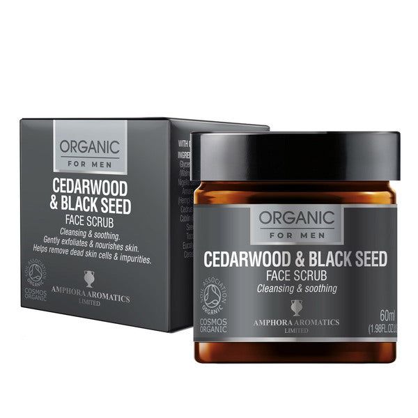 Amphora Aromatics Cedarwood Face Scrub  Men Organic 60ml