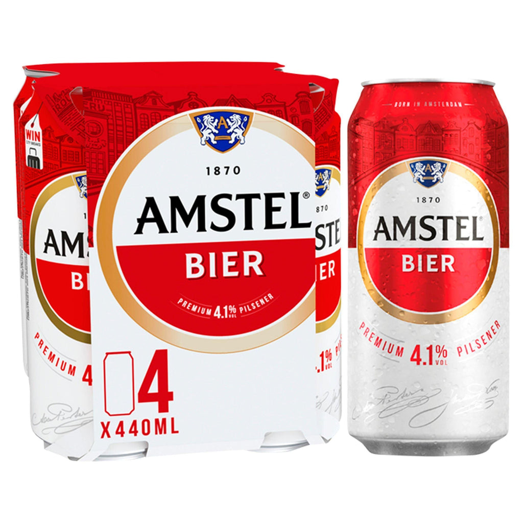 Amstel Lager Beer Cans 4 x 440ml