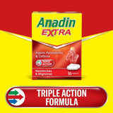 Anadin Extra Aspirin & Paracetamol Fast Acting Pain Killer Caplets   16 per pack