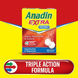 Anadin Extra Aspirin & Paracetamol Pain Relief  Soluble Tablets   12 per pack