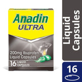 Anadin Ultra Ibuprofen Fast Acting Pain Relief Liquid Capsules   16 per pack