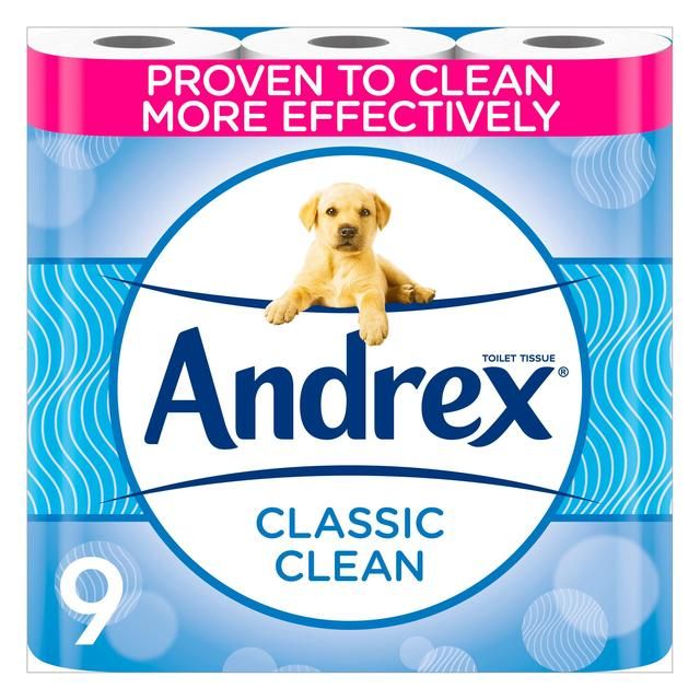 Andrex Classic Clean Toilet Roll   9 per pack