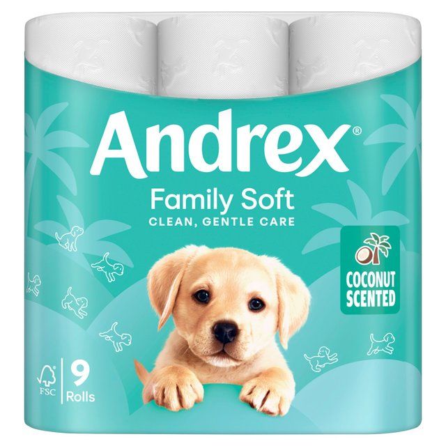 Andrex Coconut Fresh Toilet Roll   9 per pack