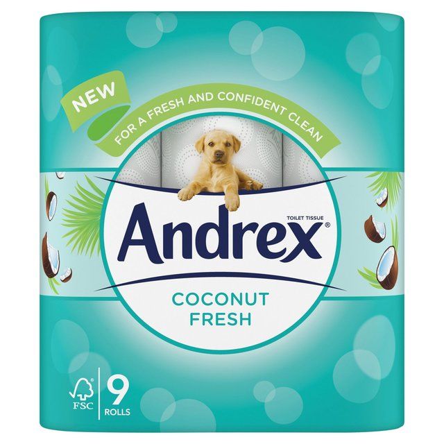 Andrex Coconut Fresh Toilet Roll   9 per pack