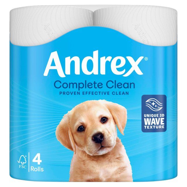 Andrex Complete Clean 4 Rolls   4 per pack