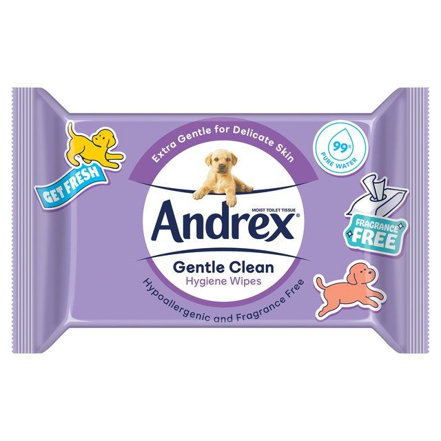 Andrex Gentle Clean Moist Toilet Tissue Hygiene Wipes   36 per pack