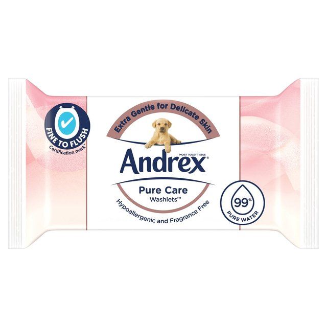 Andrex Pure Care Washlets Moist Toilet Tissue Single Pack