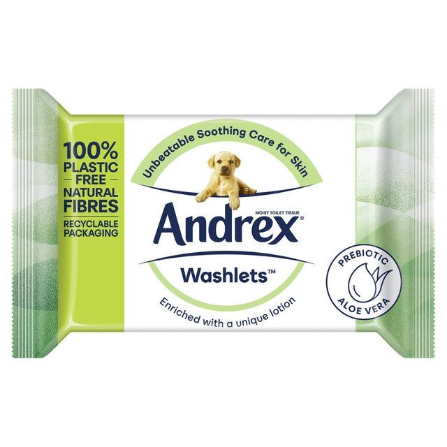 Andrex Ultra Care Washlets Flushable Toilet Wipes Single Pack   36 per pack