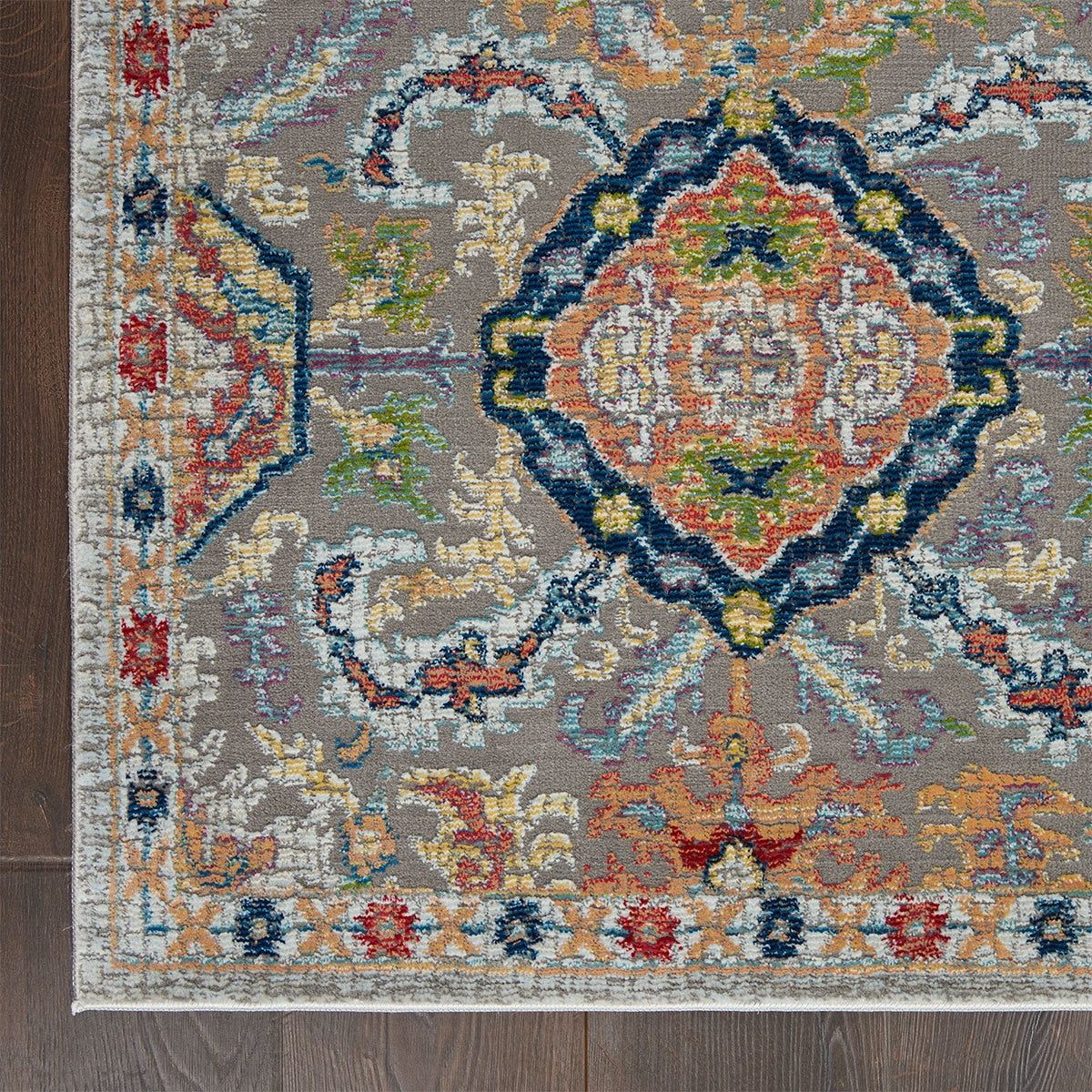Ankara Grey Patterned Rug in 2 Sizes - McGrocer