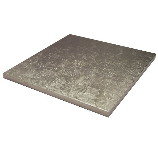 Anniversary House Square Cake Drum Silver 24.5cm - McGrocer