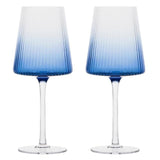 Anton Studio Designs Empire Blue Wine Glasses   2 per pack - McGrocer