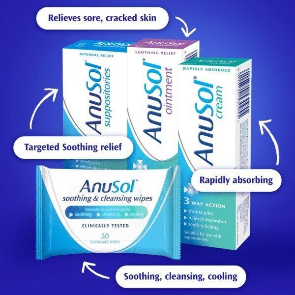 Anusol Piles and Haemorrhoid Soothing Relief 12 Tablets