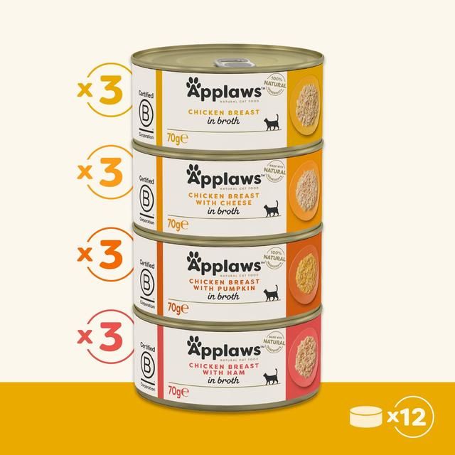 Applaws Cat Tin Multipack Chicken Collection   12 x 70g - McGrocer