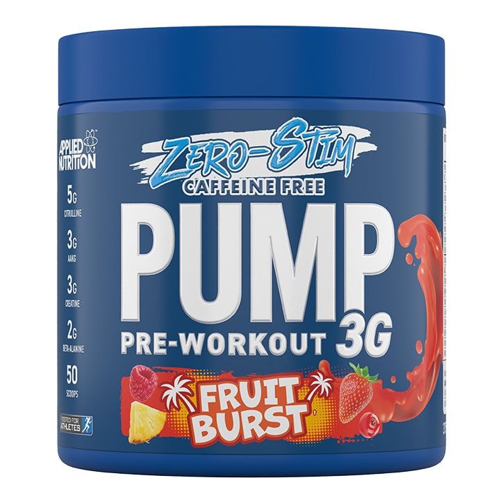 Applied Nutrition Caffeine Free Pump 3G Pre Workout 3g Fruit Burst 375g