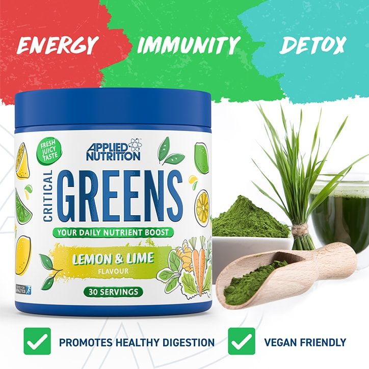 Applied Nutrition Critical Greens Powder Lemon & Lime 150g - McGrocer