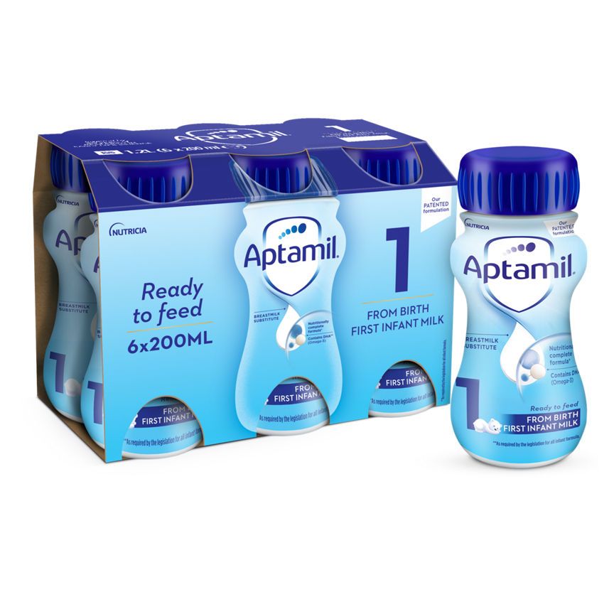 Aptamil 1 First Baby Milk Formula Liquid from Birth Multipack Pack