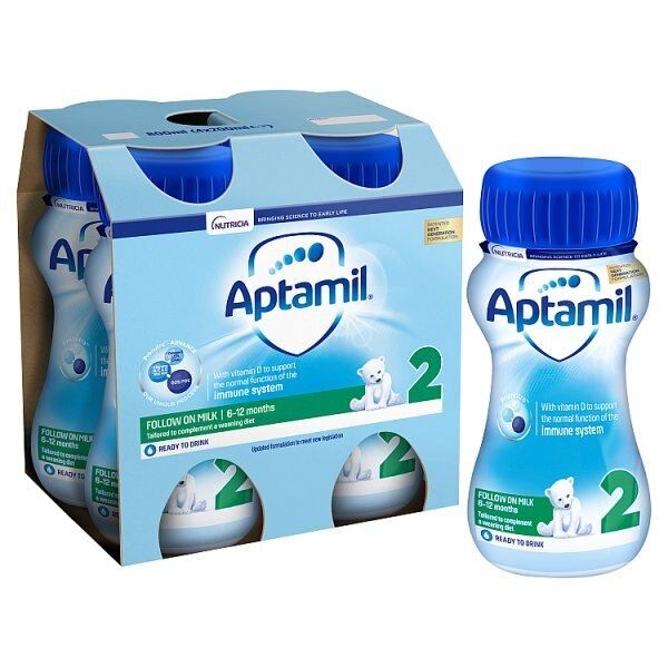 Aptamil 2 Follow On Milk Formula 4x200ml Multipack