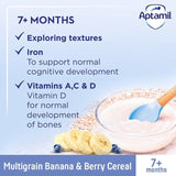 Aptamil Banana & Berry Multigrain Cereal 7 mths+   200g