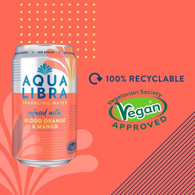 Aqua Libra Blood Orange & Mango Infused Sparkling Water   330ml - McGrocer
