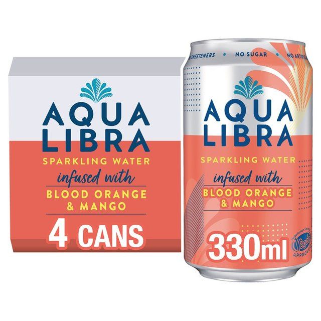 Aqua Libra Blood Orange & Mango Infused Sparkling Water   4 x 330ml