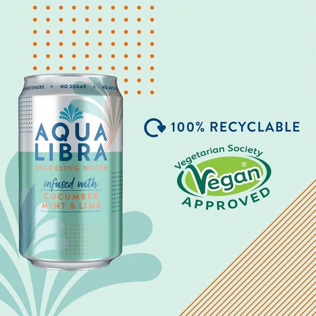 Aqua Libra Cucumber Mint & Lime Infused Sparkling Water   4 x 330ml - McGrocer
