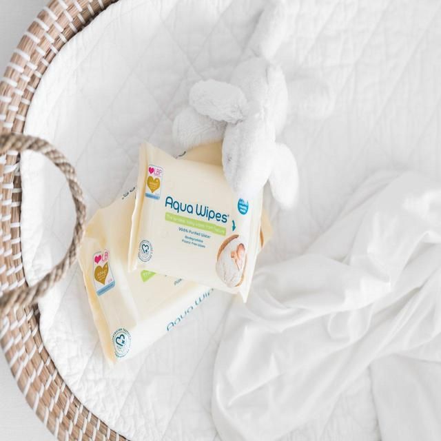 Aqua Wipes 100% Biodegradable Baby Wipes Travel Multipack   12 x 12 per pack - McGrocer