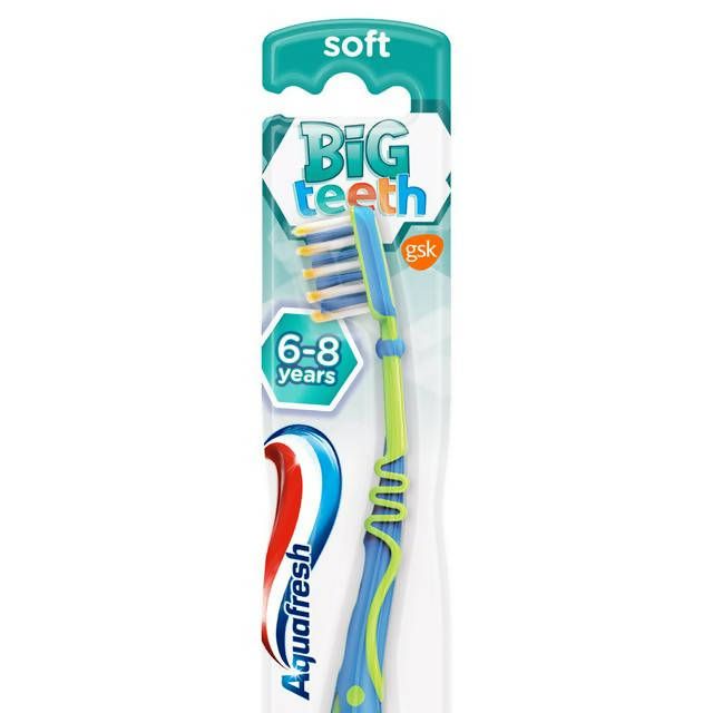 Aquafresh Big Teeth Gum Friendly 6-8 Years Kids Soft Toothbrush