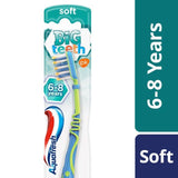 Aquafresh Big Teeth Kids Toothbrush Age 6-8 Soft in Plastic-Free Pack