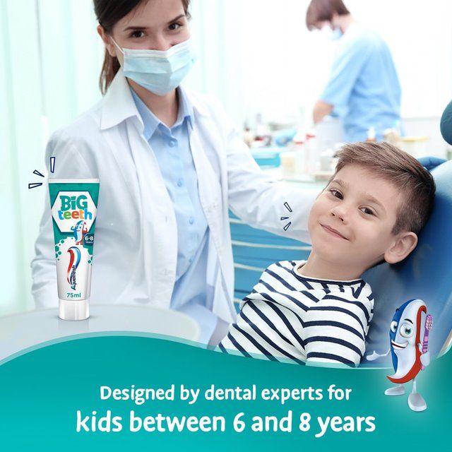 Aquafresh Big Teeth Kids Toothpaste Age 6-8 Years   75ml - McGrocer