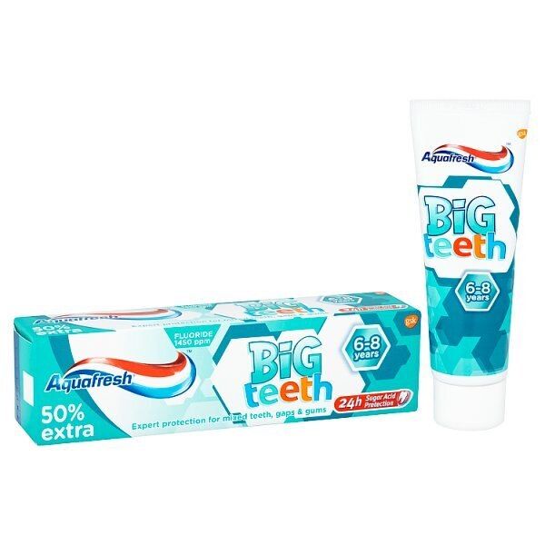 Aquafresh Kids Toothpaste Big Teeth 6-8 Years 75ml - McGrocer