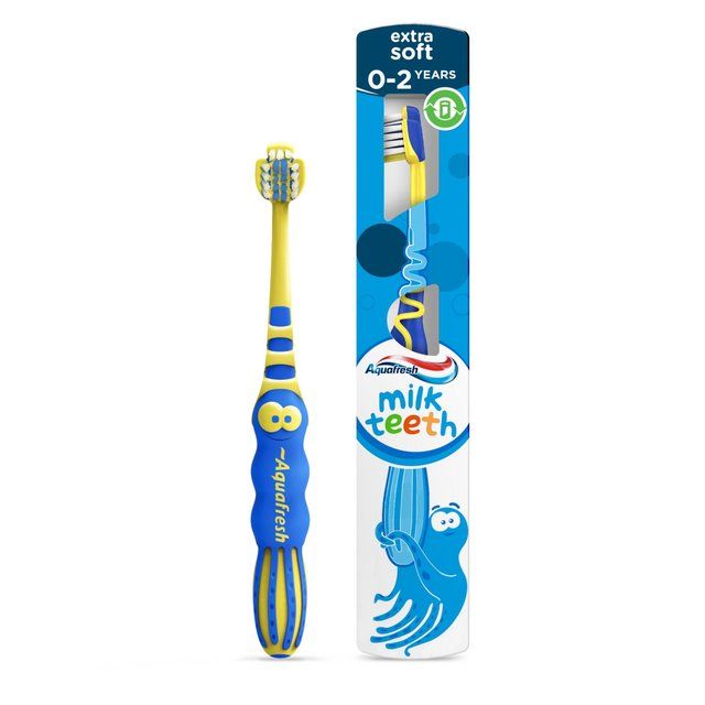 Aquafresh Milk Teeth Toothbrush for Kids 0-2 in Plastic-Free Packaging