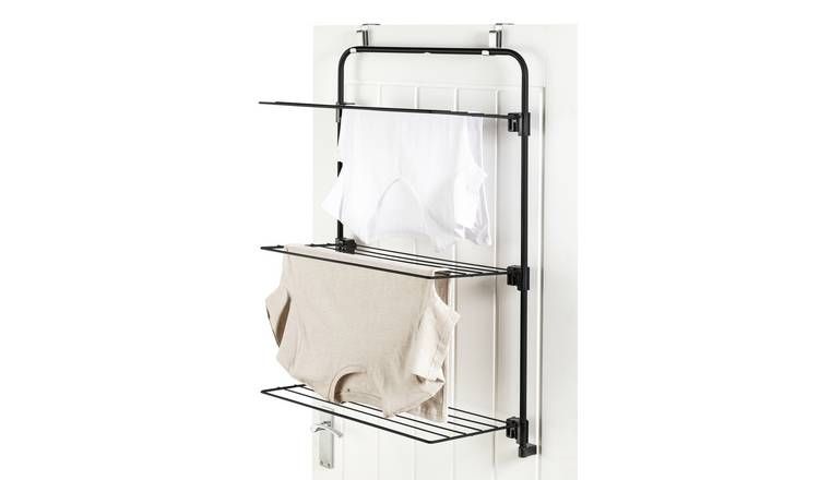 Argos Home 11m Over the Door Clothes Indoor Airer - Black