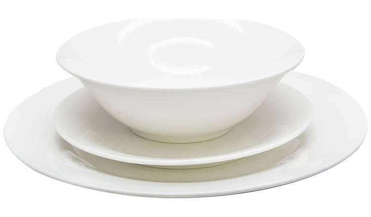 Argos Home 12 Piece Porcelain Dinner Set - White