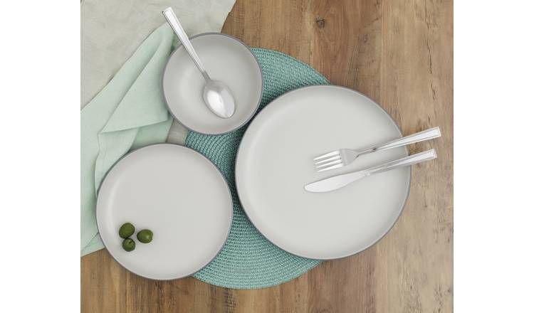 Argos Home 12 Piece Stoneware Dinner Set - Two Tone