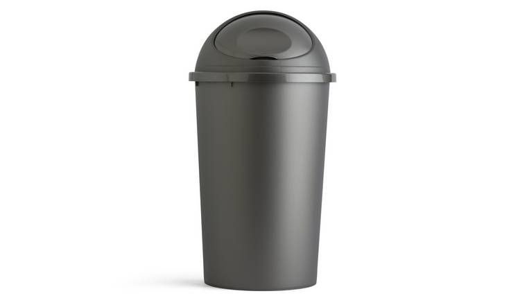 Argos Home 45 Litre Bullet Bin - Silver