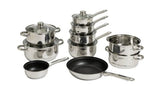 Argos Home 9 Piece Stainless Steel Pan Set - Silver