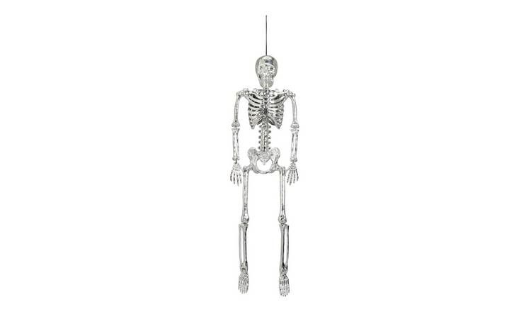 Argos Home Halloween Hanging Silver Skeleton Decoration