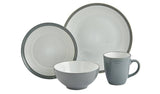 Argos Home Ribbed 16 Piece Stoneware Dinner Set - Grey