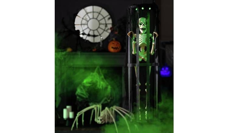 Argos Home Skeleton In Cage Halloween Decoration