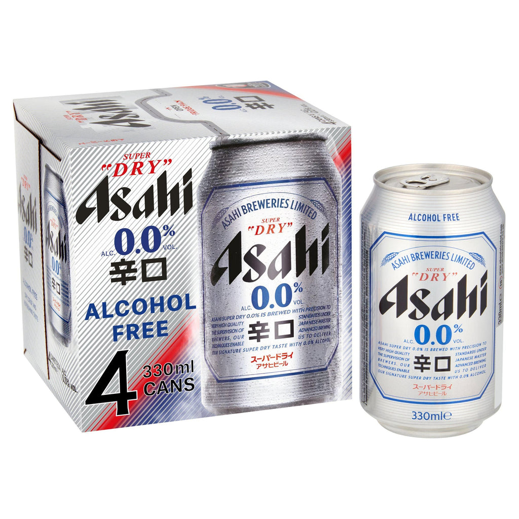 Asahi Super Dry 0.0% Alcohol Free Cans 4x330ml